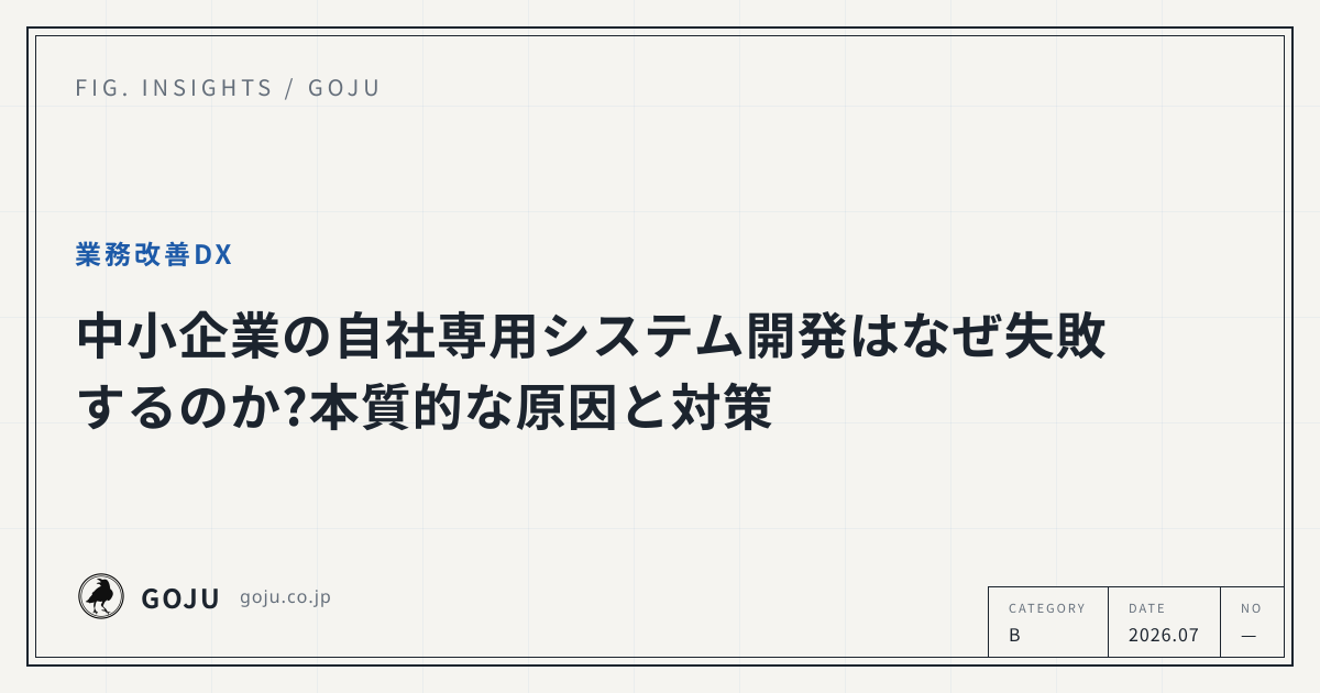 中小企業の自社専用システム開発はなぜ失敗するのか?本質的な原因と対策